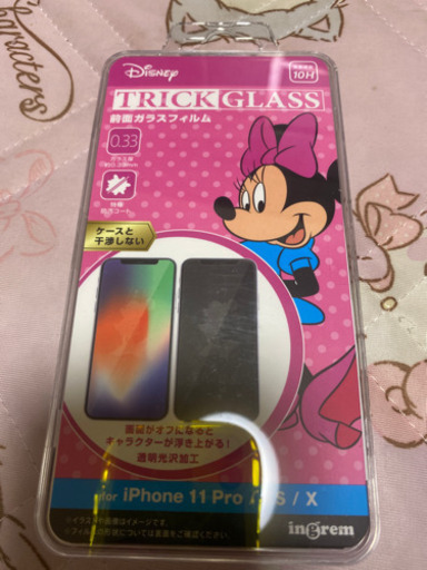 iPhone11pro xs x ミニー　ガラスフィルム