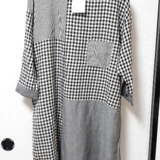 新品4Lギンガムチェックパターンワンピース