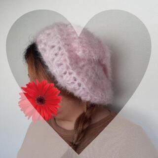 ハンドメイド 手編みのベレー帽