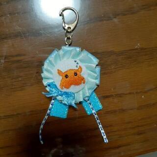 ハンドメイド メンダコ ロゼットキーホルダー