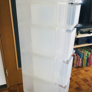 無印用品　ストッカーキャスター　収納ケースの画像