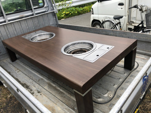 値下げ！焼き肉テーブル　コンロ2個タイプ　カセットポンべタイプ