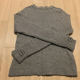 レディース 親指穴開きニットセーターの画像