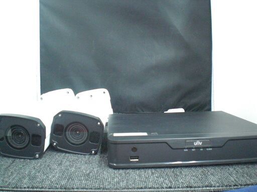 アツミ電気　防犯カメラ一式　中古品　2T　カメラ2台　モニター付き