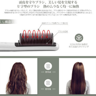     ストレートブラシ ヘアブラシ ヒートブラシ  
