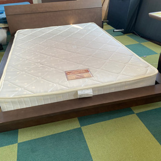 枠付き　ダブルベッド　中古　リサイクルショップ宮崎屋21.3.20の画像