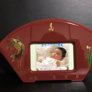 溜塗蒔絵付オルゴール名札(新品・未使用