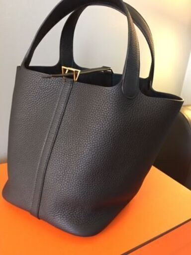 【新品未使用　入手困難】エルメス　ピコタンロック　MM　黒×ゴールド金具