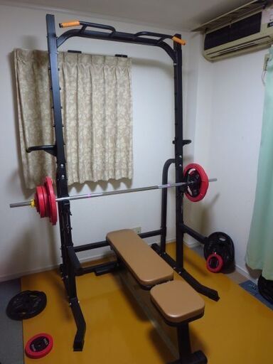 【極美品!!】WASAI(ワサイ) ハーフラック セフティーバー搭載 スクワット・ベンチプレス・チンニング MK７８０