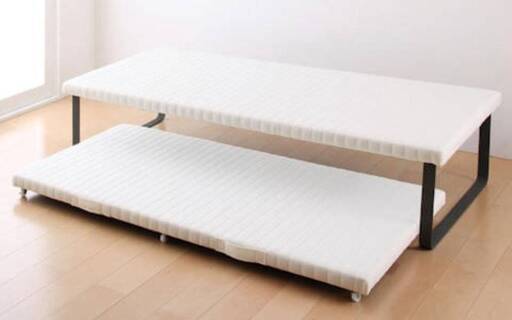 【9382】組み立て簡単・親子ベッド・すのこ構造スライド収納