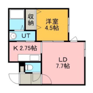 1LDK 賃貸アパート 恵庭駅歩7分 