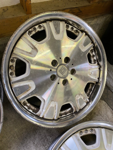 WORK LS507 深リム ディッシュ アルミホイール  19インチ 8J +45 PCD114.3 5H 4本セット