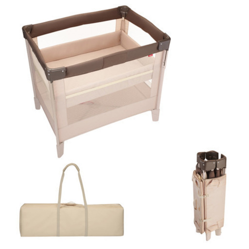 折りたたみベビーベッド　アップリカ ココネルエアー  ココア