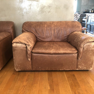 カンディハウス (旧 HOCK) ヴィンテージ本革 一人掛けソファ CONDE HOUSE hock ヴィンテージ本革1人掛けソファ