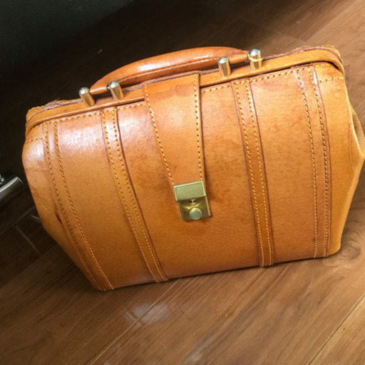 【中古】革製 小型ダレスバッグ