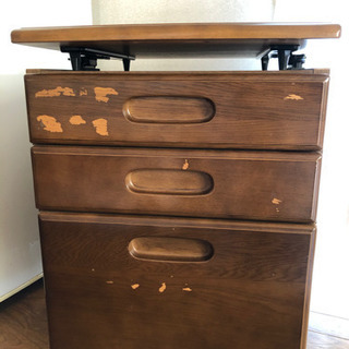 学習机　机　サイドチェスト　上棚　照明の画像