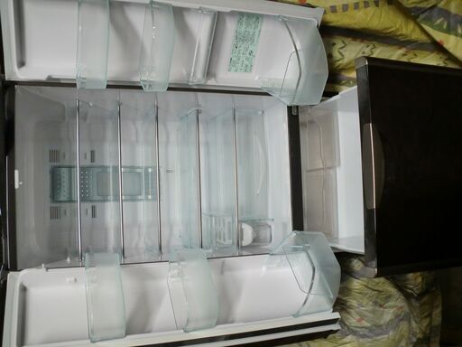 日立４ドア　Ｒ-Ｘ370（Ｍ）形　冷蔵庫　超スリムタイプ　自動製氷　ブラウン色　２００８年　動作保証付き