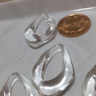 クリアパーツ　しずく　10個
