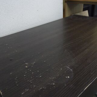 【リサイクルショップどりーむ荒田店】4305　処分価格‼　キャビネット　ダークブラウン　※天板ふやけ・シール跡ありの画像
