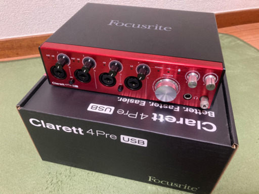 新品同様オーディオインターフェース◆FOCUSRITE ( フォーカスライト )  Clarett 4Pre USB オーディオインターフェイス USB Type-C◆