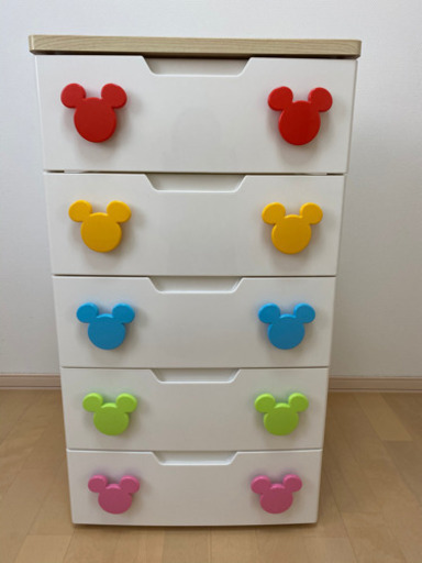 アイリスオーヤマ　キッズチェスト5段　ミッキー