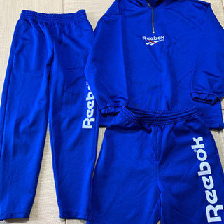 Reebok ジャージセット(パーカー、ジャージ、ハーフパンツ)