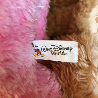 WDW カラーダッフィー ピンク ビーズ ディズニーベア ぬいぐるみの画像