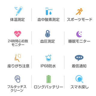 「楽天１位」「即納&2020年最新型」スマートウォッチ H2 体温測定 心拍計 歩数計 血中酸素 1.54インチ大画面 IP68防水 GPS連携 レディース メンズ 日本語 着信通知 睡眠計 睡眠検測 アラーム 時計 血圧 腕 リストバンド iphone 対応 android 対応 2020 プレゼント 腕時計の画像