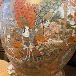 骨董品 獅子の耳付き大壺