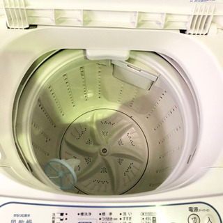 【激安】TOSHIBA 東芝 4.2㌔ 風乾燥機能付き 全自動洗濯機 除菌・洗浄済  給水・排水ホース付きの画像