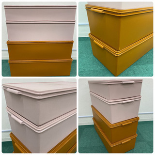 11日まで限定 タッパーウェア　ロングスーパーケース　4個まとめ売り 多少傷あり 配達無料地域あり＊タッパーウェア ディープ、ロングスーパーケース＊4