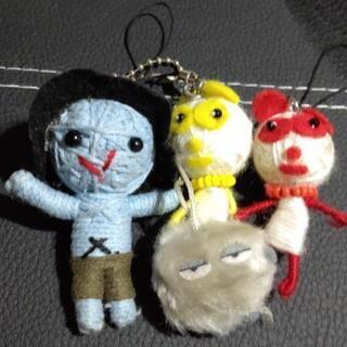 ブタとクマのストラップとミイラとクマのストラップ。。  の画像