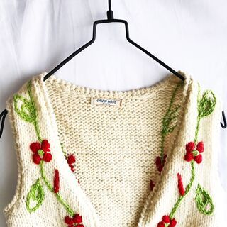 GAIJINMADE(ガイジンメイド) ニットベスト 花柄 ペル...