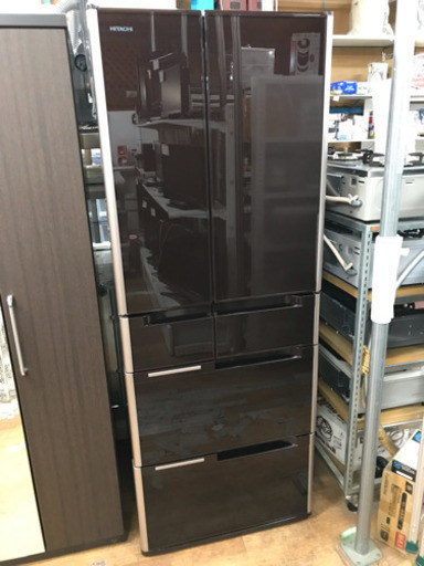 日立 6ドア冷蔵庫 517L クリスタルドア 中古