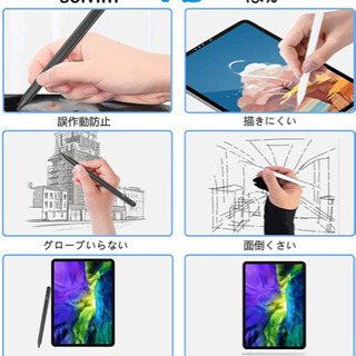 A153【新品未開封】iPad専用ペン デジタルペン スタイラスペンselvim iPadペン タッチペン ペンシル アイパッドペン 2018年以降iPad対応（ipad ipad pro ipad mini ipad air対応） 誤作動防止 磁気吸着機能対応 延遅なし 高感度 ツムツムの画像