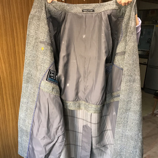 ロングコート   上着   ダブル袖 古着の画像