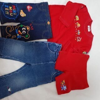 男の子　子供服　80サイズまとめ　familiar　ミキハウス　プチバトーの画像