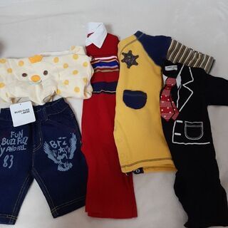 男の子　子供服　80サイズまとめ　familiar　ミキハウス　プチバトーの画像