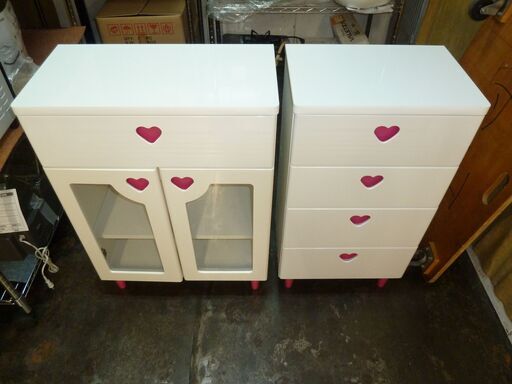 k11☆姫家具☆チェスト2点セット☆幅505㎜＋425㎜☆良品☆近隣配達、設置可能