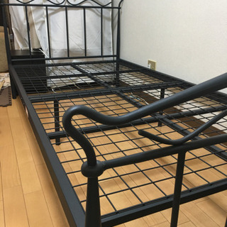 決まりました⭐️アンティーク調の可愛いベッドフレーム　シングルマ...