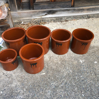 久松窯 漬物容器 切立瓶 　