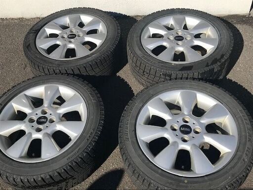BMWミニ用　純正アルミ＋スタッドレスタイヤ　BLIZZAK　RFTタイヤ４本セット　中古品