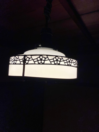 桜のガラスランプ