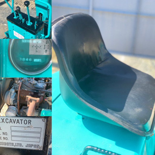 クボタ建機　KH-007 ミニ油圧ショベル　ミニユンボ　再塗装　3846hr