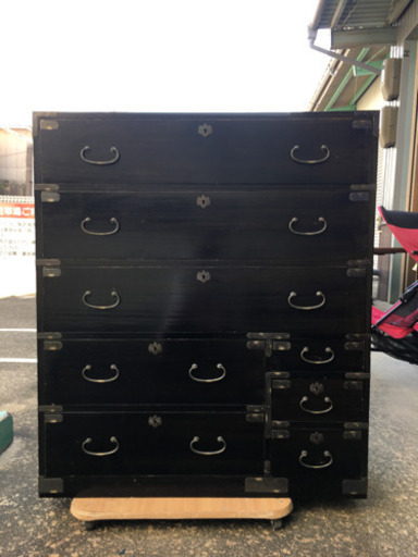 SJ0637 アンティーク和箪笥 　引き出し5段　小引き出し3段