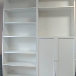 【美品】IKEAシンプ白棚２台まとめ売り