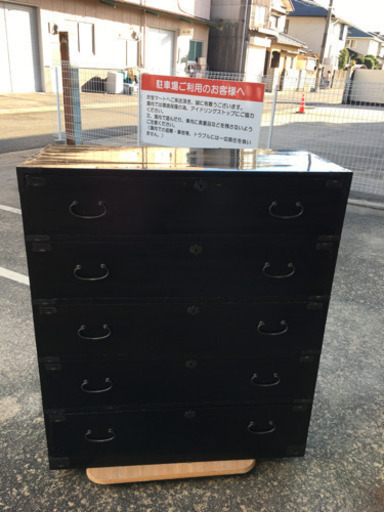 SJ0638 アンティーク和箪笥　引き出し5段
