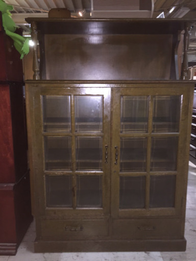 JF01186 アンティーク調家具 戸棚 飾棚