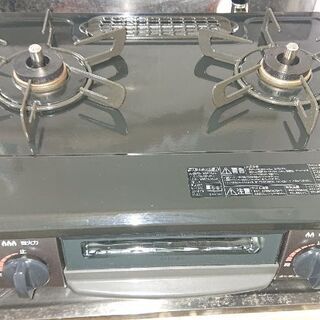 プロパンガス ガスコンロ 二口 左強火