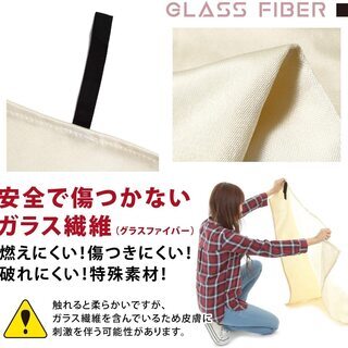 【新品】耐火 防炎 スパッタシート 瞬間耐火温度1500度 溶接 薪ストーブ用 (ハトメ無し, 1m x 1m)の画像